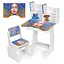 Детская парта N 2071-6-1 белая, со стульчиком - миниатюра 1