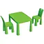 Детский пластиковый стол и 2 стулья Doloni Toys 04680/2 зеленый - миниатюра 1
