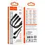 Кабель Hoco X123 Victory 3-в-1 Type-C – Lightning/Type-C/MicroUSB 3A (1 м) Черный - миниатюра 2