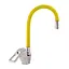 Змішувач для кухні Zerix YUB 181 з жовтим гнучким виливом ZX0433 Хром - мініатюра 1