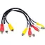 Кабель-сплиттер AV 3xRCA-6xRCA M/F, 0.3 м - миниатюра 1