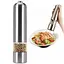 Електричний подрібнювач спецій млин сільничка перечниця перцемолка на батарейках (корпус з нержавіючої сталі) Сріблястий 84943 - мініатюра 8