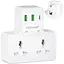 Адаптер для підключення з подвійним USB-адаптером для подорожей від Великобританії до ЄС Тип E/F - мініатюра 1