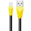 Кабель Lightning Remax Alien flat черно-желтый - миниатюра 1