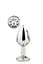 Анальна пробка Gleaming Love Silver Plug Medium 8.3 см (прозорий) - мініатюра 4