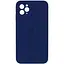 Чохол Epik Silicone Case Square Full Camera Protective AA для Apple iPhone 11 Pro Max 6.5 Темно-синій/Midnight blue - мініатюра 1