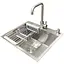 Комплект мийка + змішувач Romzha Arta Carbon U-490 (B) - мініатюра 1