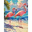 Картина за номерами "Рожеві фламінго" ©art_selena_ua Ідейка KHO6775, 30х40 см - мініатюра 1