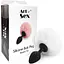 Силіконова анальна пробка М Art of Sex Silicone Bunny Tails Butt plug White діаметр 3.5 см - мініатюра 3