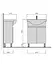 Тумба Мойдодир Temp. 65 з умивальником Freja 65 Білий - мініатюра 2