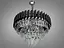 Стильная современная хрустальная люстра на 9 ламп, черный+хром - миниатюра 3