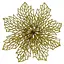 Ялинкова іграшка MIS LT Квітка Різдвяник павутинка 16х16х4 см золотий - мініатюра 1