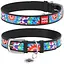 Нашийник для собак Waudog Design шкіряний з QR паспортом, малюнок Квіти, XL, Ш 35 мм, Дов 46-60 см - мініатюра 1