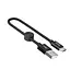 Кабель HOCO X35 USB to Type-C 3A, 0.25m, nylon, aluminum connectors, Black - мініатюра 1