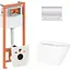 Набір Q-tap Nest 4 в 1 підвісний унітаз Swan Ultra Quiet 520x360x320 + комплект інсталяції QT16335180W48200 - мініатюра 1