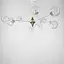 Белая люстра с поворотными веточками на 9 плафонов Line.F K 21/9 WT+CL new - миниатюра 1