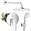 Душова система прихованого монтажу із змішувачем Grohe Eurosmart New UA25183004, Хром - мініатюра 1