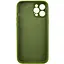 Чехол Silicone Case Full Camera Protective AA для Apple iPhone 12 Pro Max 6.7 Зеленый/Dark Olive - миниатюра 4