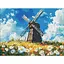 Алмазная мозаика Мельница посреди поля AMO8304, 30х40 см - миниатюра 1
