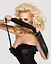 Атласна пов'язка маска Obsessive Blindfold black One size, чорна - мініатюра 1