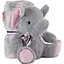 Плед Perletti Toys Allie Elephant с мягкой игрушкой 120x80 см серый/розовый (P13068) - миниатюра 1