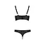 Комплект из эко-кожи с люверсами и ремешками Passion Malwia Bikini black L/XL - миниатюра 4