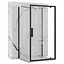 Душевая кабина Rea Rapid Swing 120x90 black пристенная REA-KPL-009962, Черный матовый, Универсальная, прозрачная - миниатюра 1