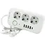 Мережевий фільтр-подовжувач Voltronic FU09W 3 розетки EU + 4USB + 1PD 2 м 3x0.75мм 2500W White - мініатюра 1