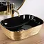 Умивальник Rea Belinda brushed gold black накладний REA-U8780, Золотий - мініатюра 4