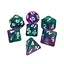 Набір кубиків Double Color Glitter 7 Dice Set - Green-Pink , 7 шт. (g7dglitdc11) - мініатюра 1