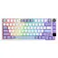 Клавиатура игровая механическая беспроводная Ajazz AK-820WP PRO White-Purple RGB Flying Fish Switch Hot-Swap 2.4G/Bluetooth/USB - миниатюра 1