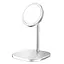 Заряджання бездротове металеве HOCO CW32 Happiness magnetic desktop wireless charger 15W біле - мініатюра 2