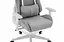 Компьютерное кресло Hell’s HC-2000 Grey-White тканевое - миниатюра 4