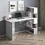 Компьютерный стол Vays M-15 Белый, письменный с полками справа, ЛДСП, 142×60×123 см - для дома, учебы, офиса - миниатюра 1