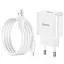 Комплект адаптер і кабель Hoco C106A Lightning Cable Leisure single port charger білий - мініатюра 4
