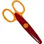 Ножиці дитячі "Craft" 1606A(Red-Orange) з фігурним лезом - мініатюра 1