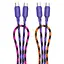 Дата кабель Hoco X116 Meridian Type-C to Type-C 60W (1m) Gradient Purple Mix - мініатюра 1