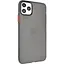 Чехол-накладка DK Silicone Matting Silk для Apple iPhone 11 Pro (black / red) - миниатюра 2