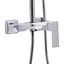 Душова система універсальна Qtap Gemini на три споживача (з виливом) QTGEM111CRW45687 Chrome/White, Білий - мініатюра 2