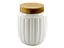 Банка для хранения с деревянной крышкой фарфоровая Grazie 300 мл белая (PJ02887-XXS) - миниатюра 1