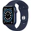Apple Watch Series 6 GPS 44mm Blue Aluminum Case w. Deep Navy Sport B. (M00J3) - миниатюра 1