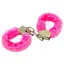 Нежные BDSM-наручники "Меховые границы" с ключом One Size розовые - миниатюра 1