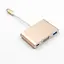 Перехідник-конвертер Type-C (male) на VGA (female) + USB 3.0 (female) + Type-C (female) 10cm, 4K/2K - мініатюра 1