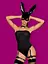 Еротичний костюм Obsessive Bunny L/XL чорний - мініатюра 3