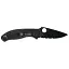 Ніж Spyderco Tenacious Black Blade Half Serrated Lightweight - мініатюра 2