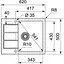 Кухонна мийка Franke Sirius, тектонайт, прямокутник, з крилом, 620х500х200мм, чаша - 1, накладна, SD2 611-62, чорний - мініатюра 2
