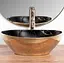 Умивальник Rea Sofia накладний gold marble black REA-U8012, Золотий - мініатюра 4