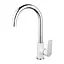 G4048 Змішувач для кухні U гайка білий/хром Ø35 Gappo Noar 1/8 Білий - мініатюра 2