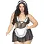 Еротичний костюм Leg Avenue Roleplay Fantasy French Maid + 1X-2X Black/White One size - мініатюра 1