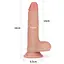 Фалоімітатор на присосці Dual-Layered Silicone Cock Flesh 18 см тілесний - мініатюра 10